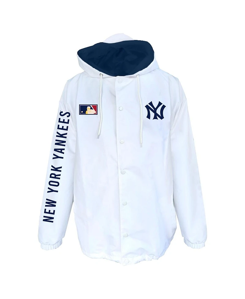Mitchell & Ness Men's White New York Yankees Big Tall Full-Snap Hooded Jacket