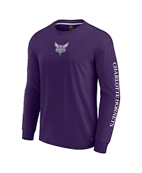 Fanatics Men's Purple Charlotte Hornets Elements Strive Long Sleeve T-Shirt