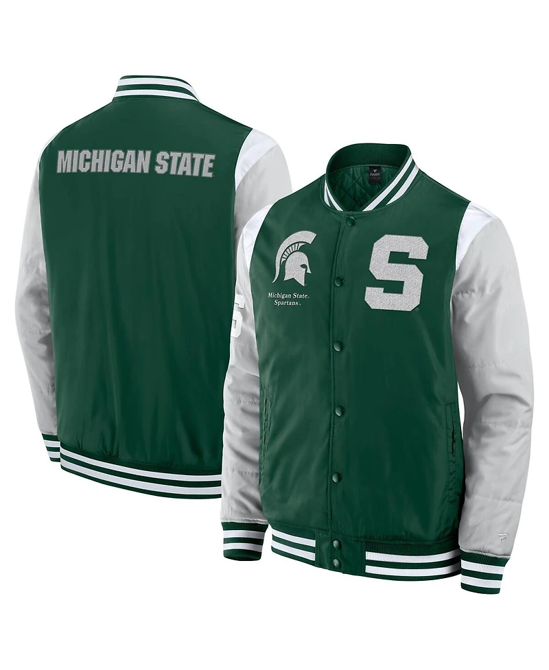 Fanatics Men's Green Michigan State Spartans Elements Elite Full-Snap Jacket
