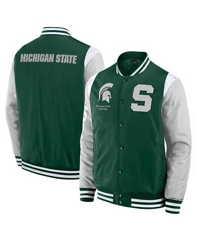 Fanatics Men's Green Michigan State Spartans Elements Elite Full-Snap Jacket