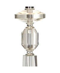 Vienna Full Spectrum Aline Traditional Table Lamp with Square Riser 28 Inches High Shade for Bedroom Living Room Bedside Nightstand Office Kids