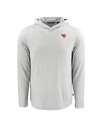 Cutter & Buck Men's Gray Dayton Flyers Coastline Epic Comfort Eco Long Sleeve Hoodie T-Shirt