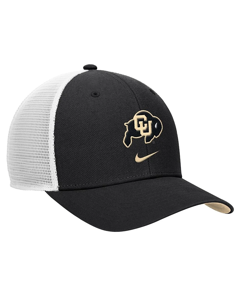 Nike Men's Black Colorado Buffaloes Rise Trucker Dri-fit Adjustable Hat