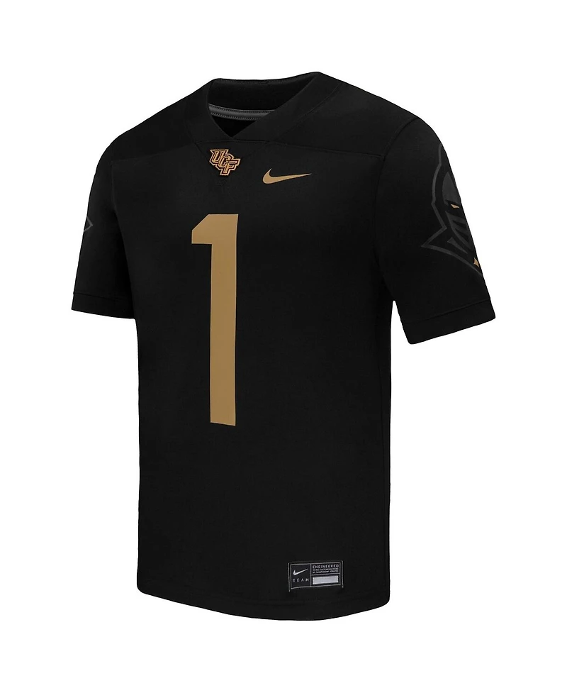 Nike Men's 1 Black Ucf Knights Alternate Game Football Jersey