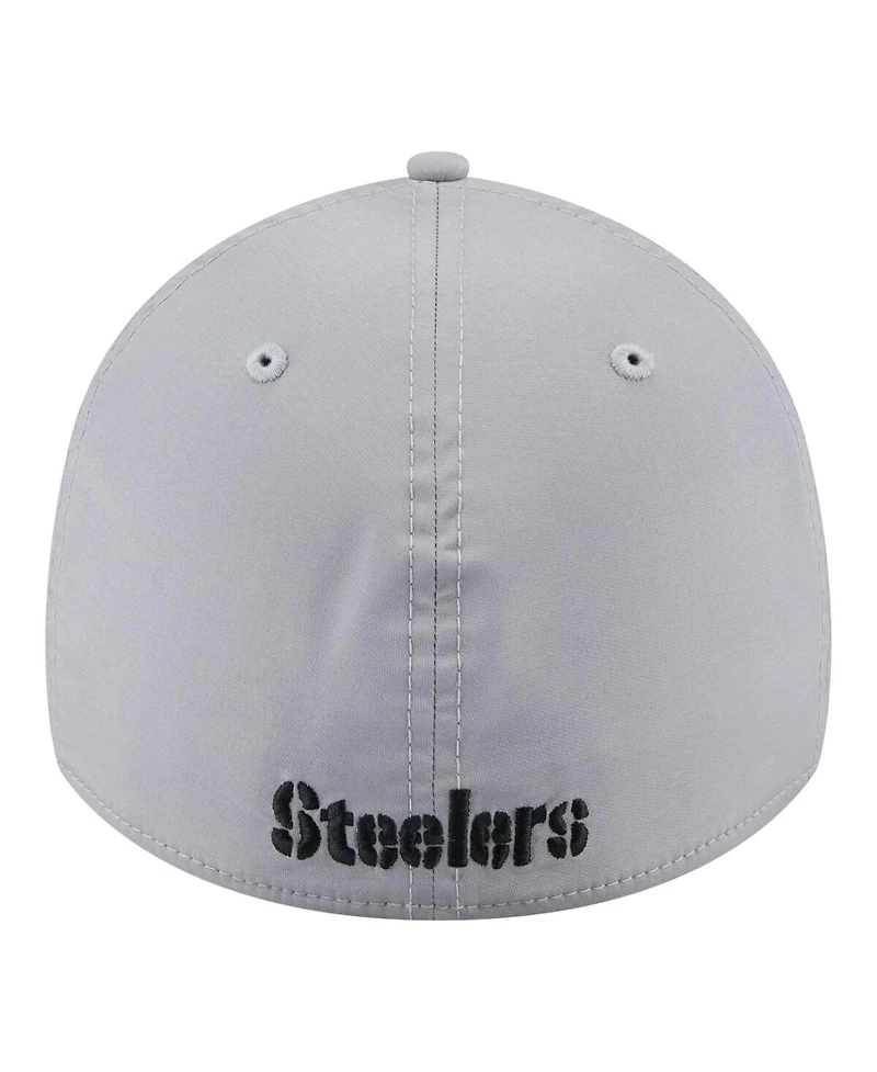New Era Men's Gray Pittsburgh Steelers Perforated 39THIRTY Flex Hat