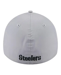 New Era Men's Gray Pittsburgh Steelers Perforated 39THIRTY Flex Hat