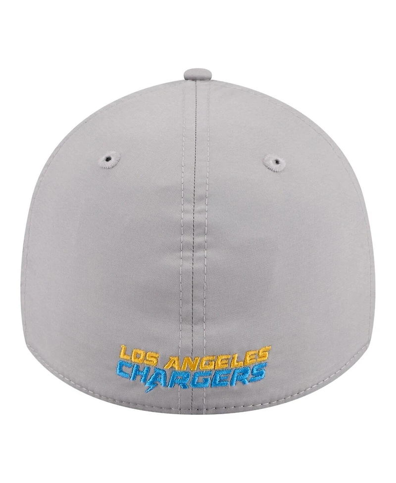New Era Men's Gray Los Angeles Chargers Perforated 39THIRTY Flex Hat