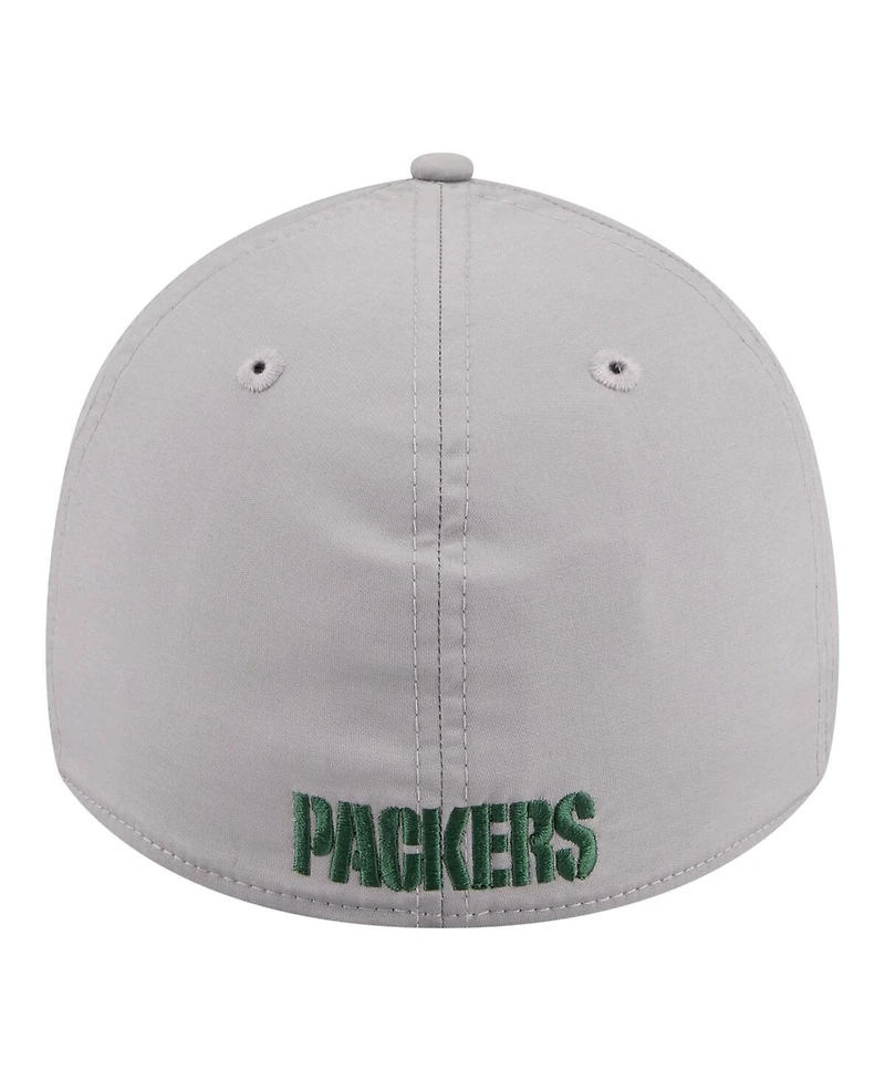 New Era Men's Gray Green Bay Packers Perforated 39THIRTY Flex Hat