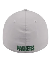 New Era Men's Gray Green Bay Packers Perforated 39THIRTY Flex Hat