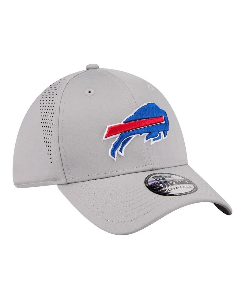 New Era Men's Gray Buffalo Bills Perforated 39THIRTY Flex Hat