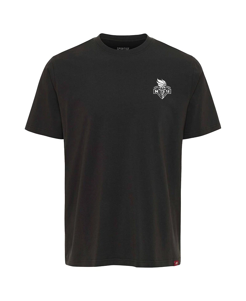 Sportiqe Men's and Women's Anthracite New York Liberty Athletic Club Collection Duke Relaxed Fit Premium T-Shirt
