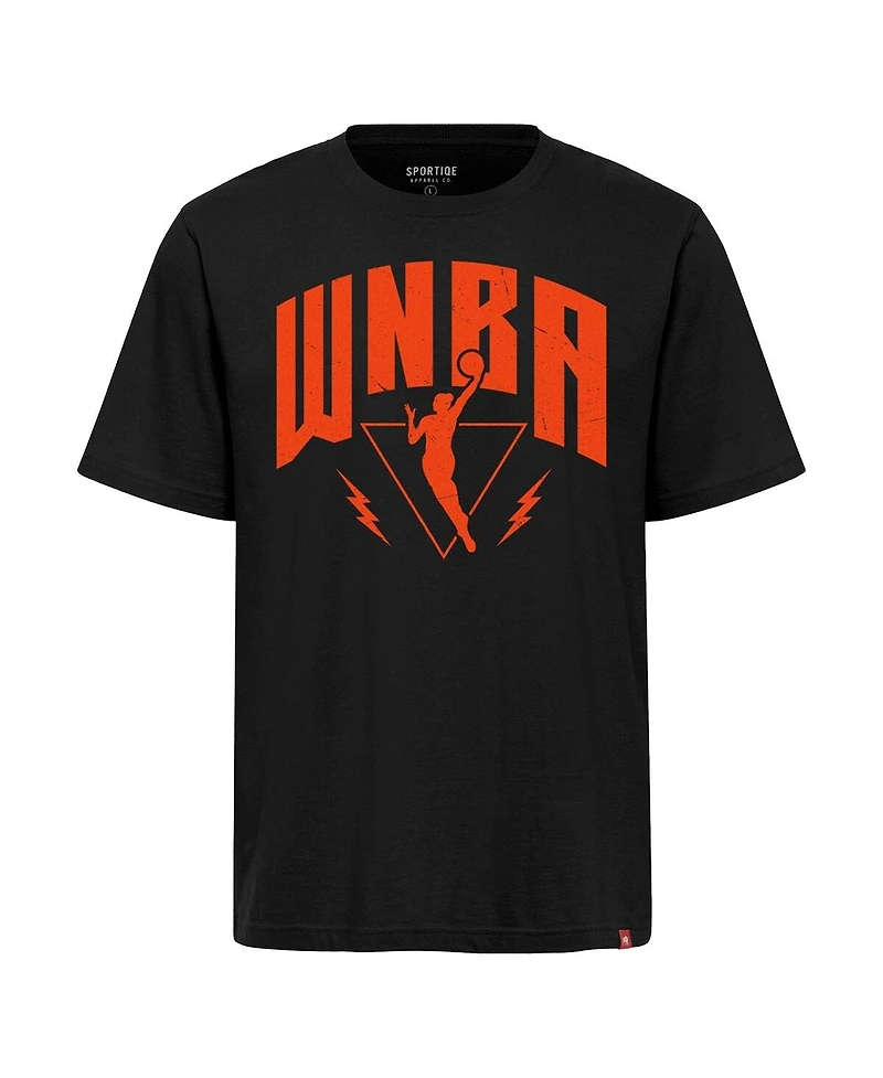 Sportiqe Men's Black Wnba Logowoman Duke Premium Relaxed Fit T-Shirt