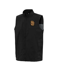 Antigua Men's Black San Diego Padres Brisk Full-Zip Vest