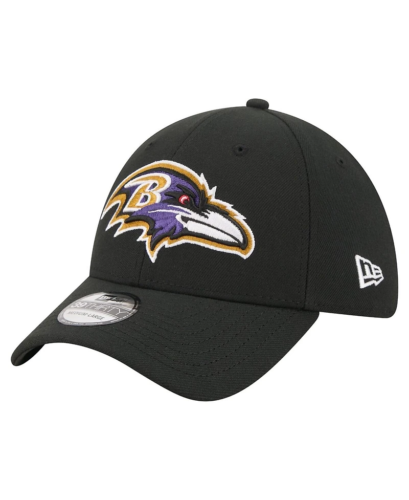 New Era Men's Black Baltimore Ravens Core Team 39THIRTY Flex Hat