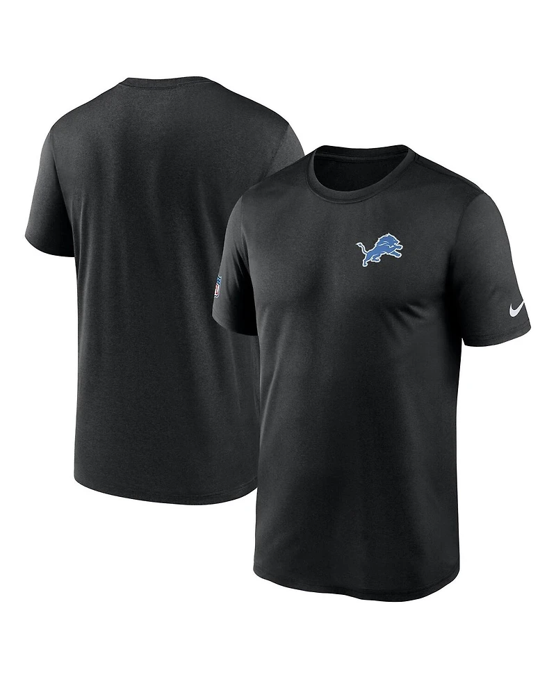Nike Men's Black Detroit Lions Sideline Legend Small Logo Dri-fit T-Shirt