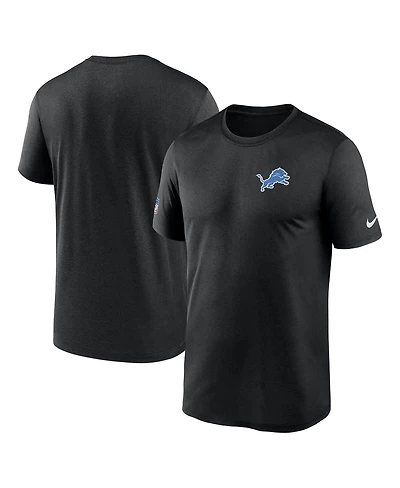 Nike Men's Black Detroit Lions Sideline Legend Small Logo Dri-fit T-Shirt