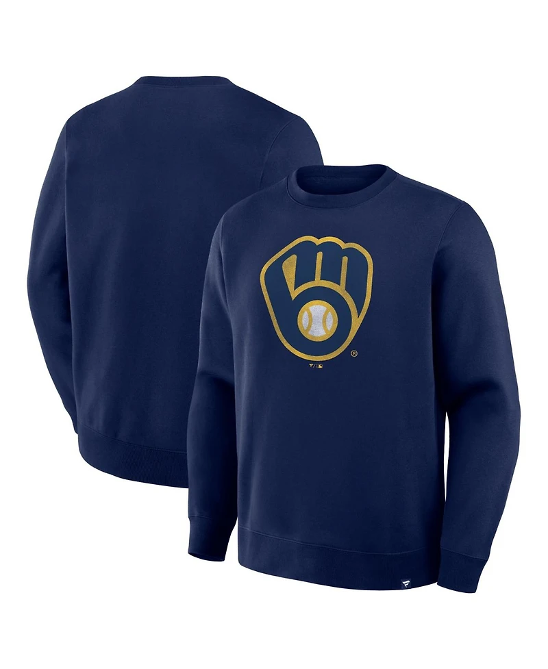 Fanatics Men's Navy Milwaukee Brewers Legacy Sweatshirt