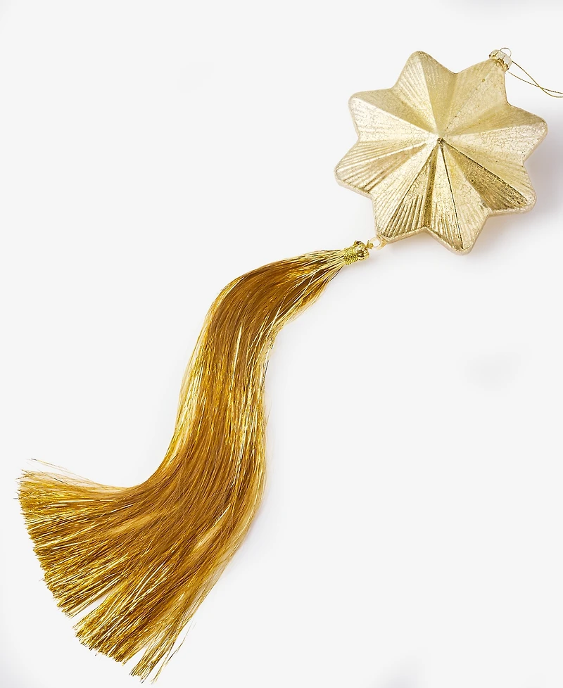 Holiday Lane Celestial Gems Eight-Pointed Star With Tinsel Ornament, Macy's Exclusive