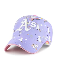 '47 Brand Big Girls Lavender Athletics Unicorn Clean Up Adjustable Hat