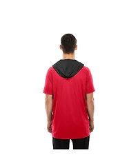 New Era Men's Red Tampa Bay Buccaneers Combine Authentic Hooded Raglan Short-Sleeve T-Shirt