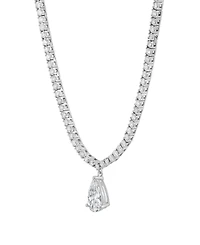 Grown With Love Lab Grown Diamond Pear & Round 20" Statement Necklace (5 ct. t.w.) in 14k White Gold
