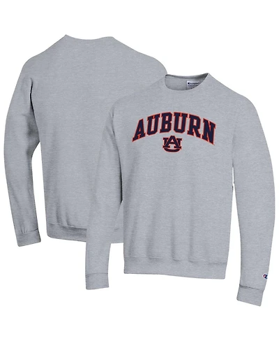 Champion Men's Heather Gray Auburn Tigers Arch Over Logo Pullover Sweatshirt