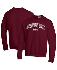 Champion Men's Maroon Mississippi State Bulldogs Arch Over Logo Pullover Sweatshirt