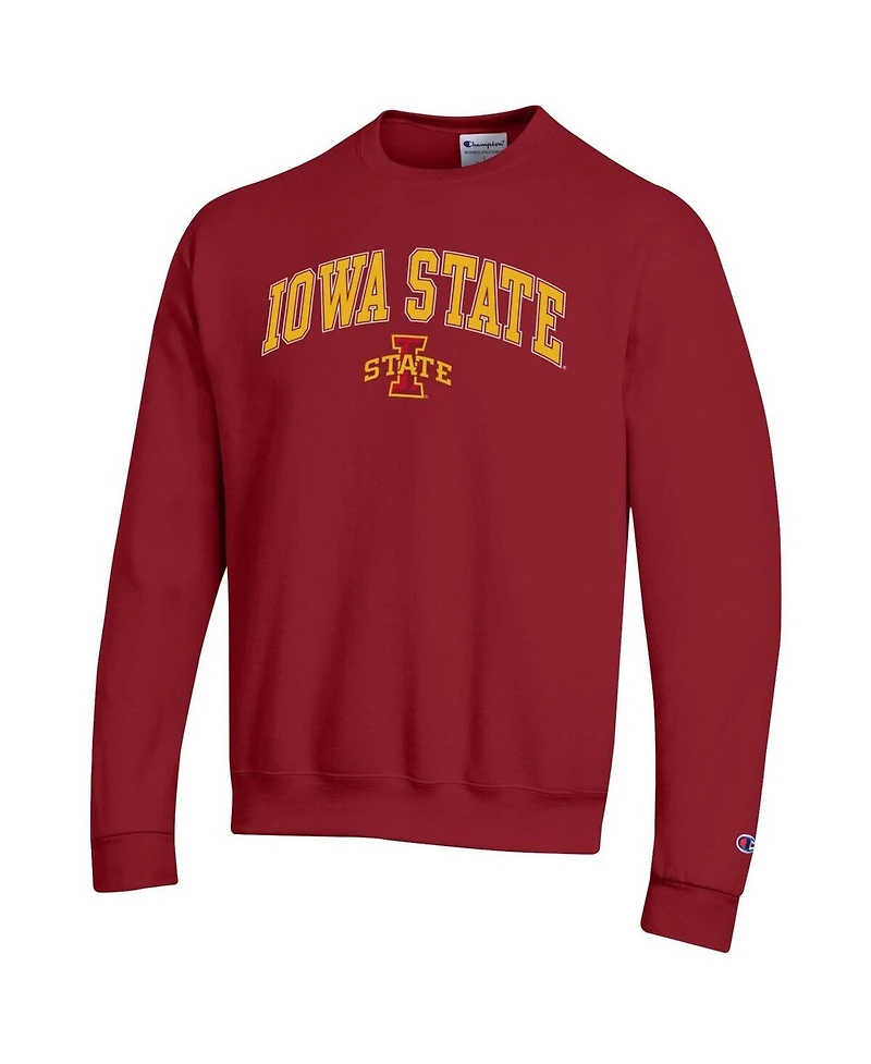 Champion Men's Cardinal Iowa State Cyclones Arch Over Logo Pullover Sweatshirt