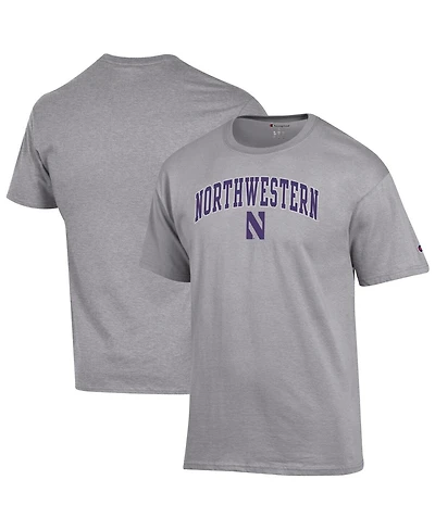 Champion Men's Heather Gray Northwestern Wildcats Arch Over Logo T-Shirt
