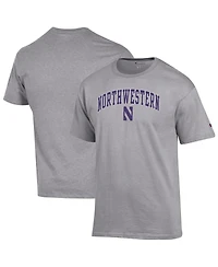 Champion Men's Heather Gray Northwestern Wildcats Arch Over Logo T-Shirt