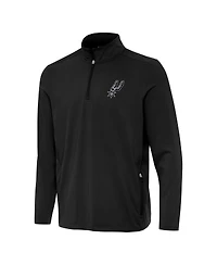 Antigua Men's Black San Antonio Spurs Perilous Quarter-Zip Sweatshirt