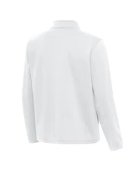 Antigua Men's White Chicago Bears Twist Quarter-Zip Pullover Jacket
