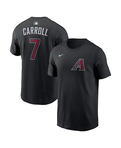 Nike Men's Corbin Carroll Black Arizona Diamondbacks Name and Number T-Shirt