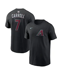 Nike Men's Corbin Carroll Black Arizona Diamondbacks Name and Number T-Shirt