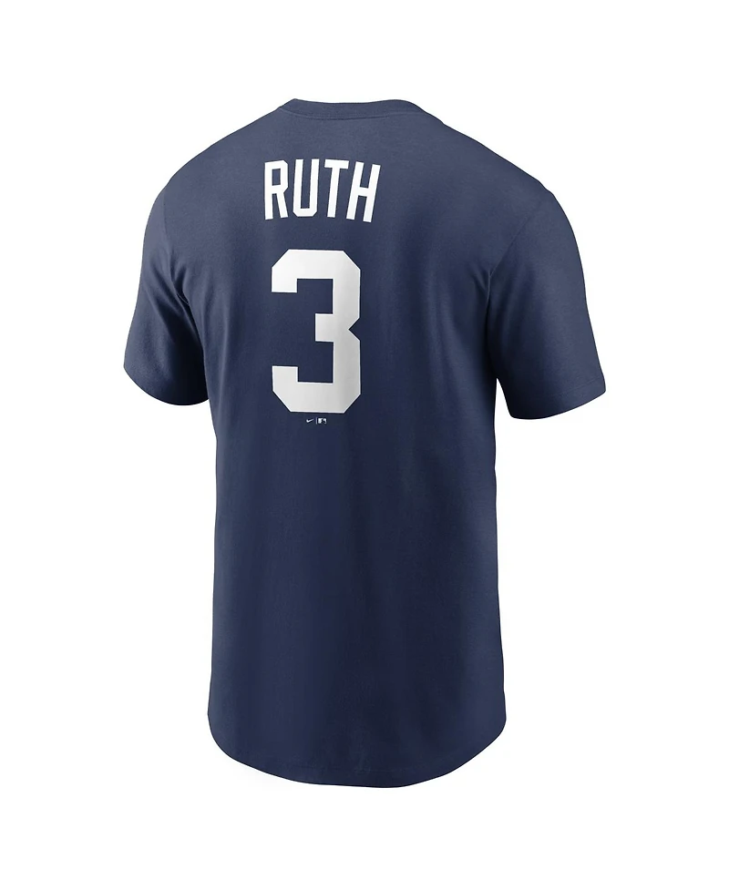 Nike Men's Babe Ruth Navy New York Yankees Cooperstown Collection Name and Number T-Shirt