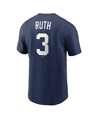 Nike Men's Babe Ruth Navy New York Yankees Cooperstown Collection Name and Number T-Shirt