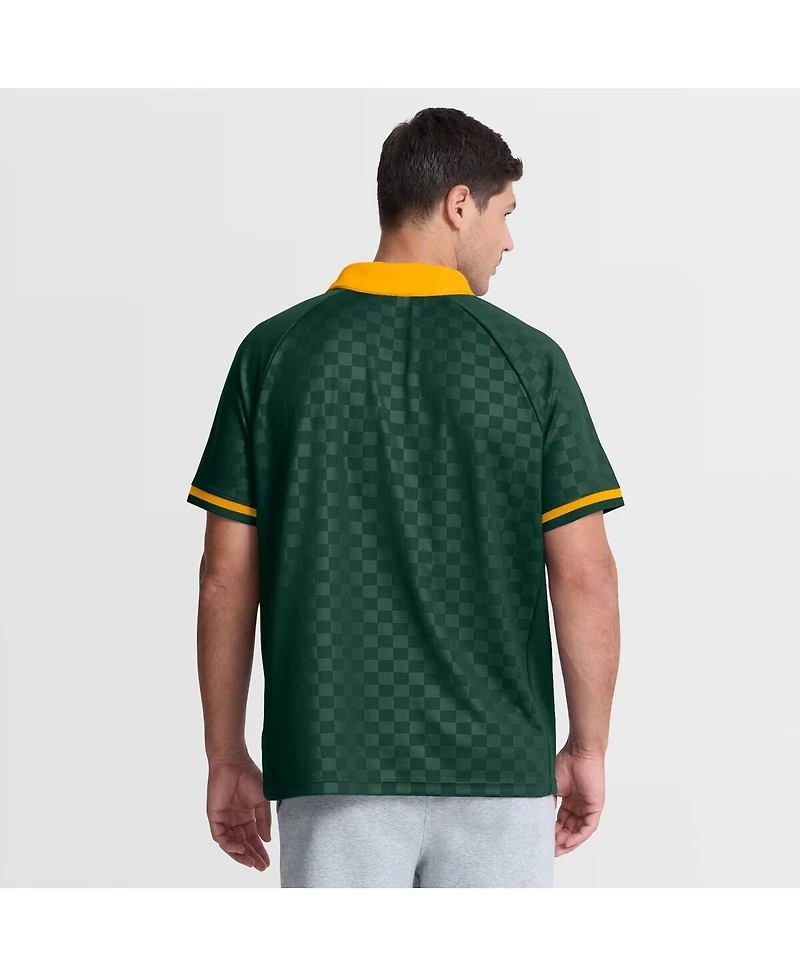 Fanatics Men's Green/Gold Green Bay Packers Homerun Raglan V-Neck Polo Shirt
