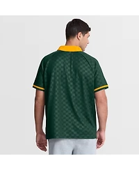 Fanatics Men's Green/Gold Green Bay Packers Homerun Raglan V-Neck Polo Shirt