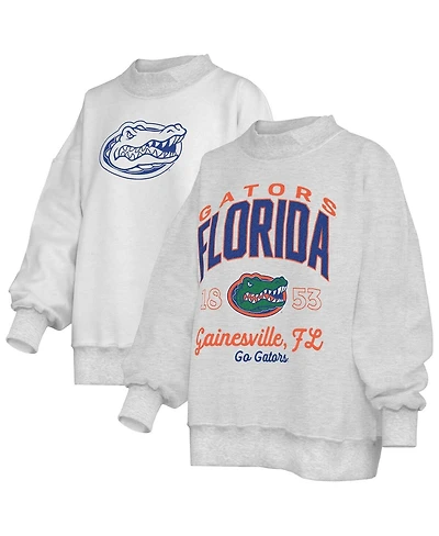 Pressbox Women's Heather Gray Florida Gators Reversible Sweatshirt