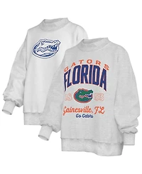 Pressbox Women's Heather Gray Florida Gators Reversible Sweatshirt