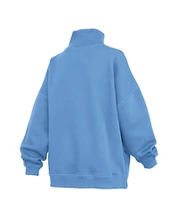 Pressbox Women's Carolina Blue North Tar Heels Oversized Mock Neck Sweatshirt