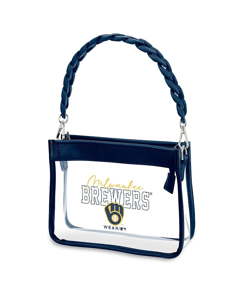 Wear by Erin Andrews Milwaukee Brewers Plastic Chain Mini Crossbody Bag
