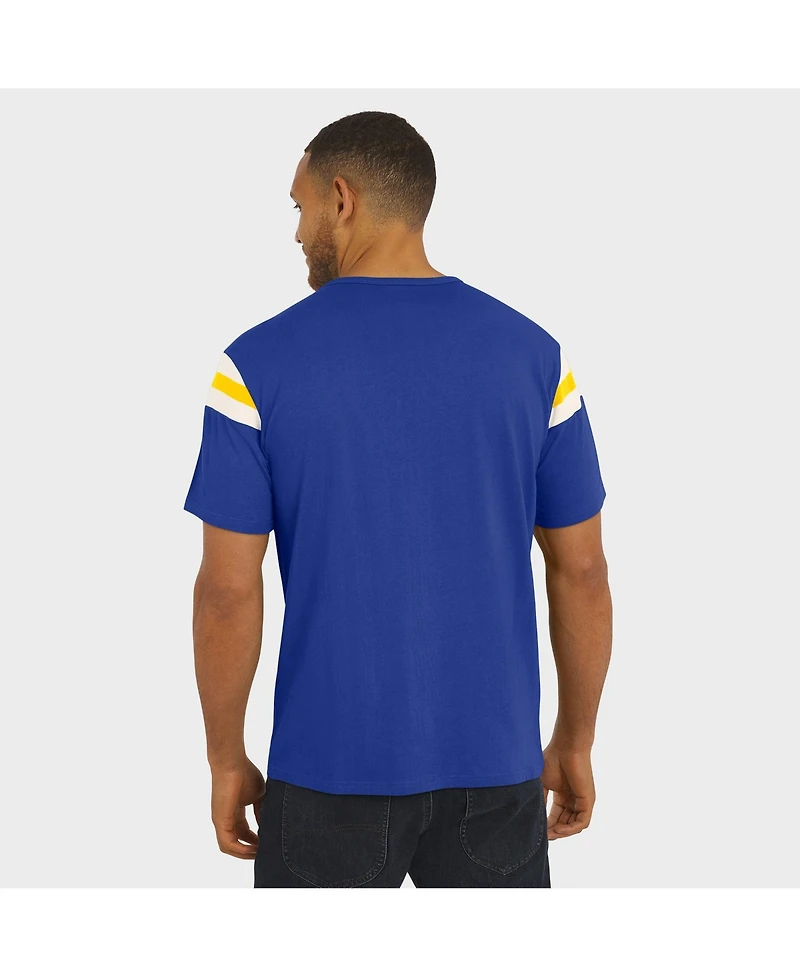 Darius Rucker Collection by Fanatics Men's Royal Los Angeles Rams Football Stripe Sleeve T-Shirt
