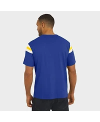 Darius Rucker Collection by Fanatics Men's Royal Los Angeles Rams Football Stripe Sleeve T-Shirt