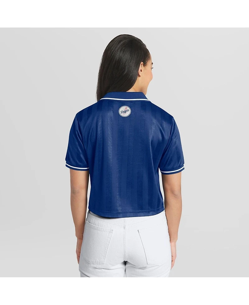 Wear by Erin Andrews Women's Royal Los Angeles Dodgers Cropped Polo Shirt