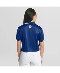 Wear by Erin Andrews Women's Royal Los Angeles Dodgers Cropped Polo Shirt