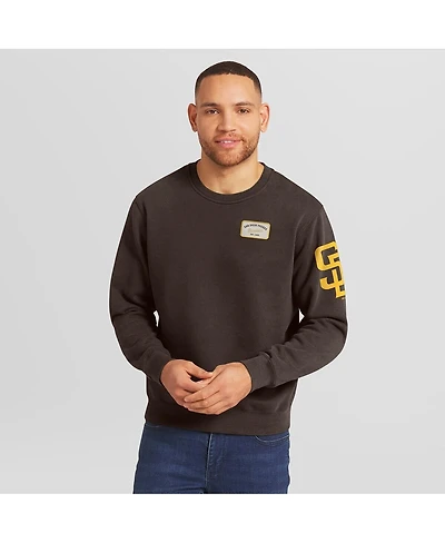 Darius Rucker Collection by Fanatics Men's Brown San Diego Padres Washed Crew Neck Pullover Sweatshirt