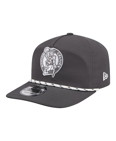 New Era Men's Graphite Boston Celtics Tonal Rope 19TWENTY Adjustable Hat
