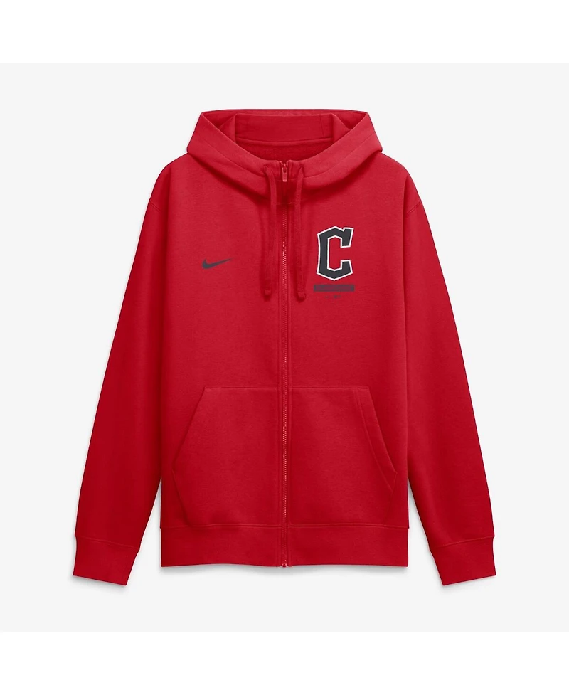 Nike Men's Red Cleveland Guardians Primetime Lockup Full-Zip Hoodie