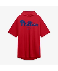 Nike Men's Red Philadelphia Phillies Arched Wordmark Tri-Blend Hooded T-Shirt